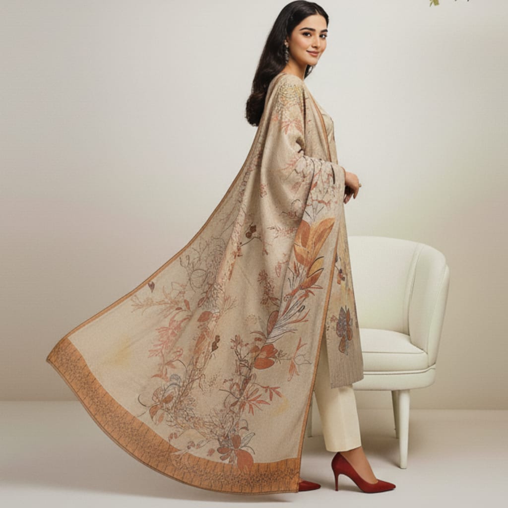 Alternative view of Unstitched Luxury Lawn Suit